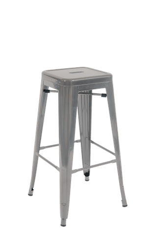 Clear Coat Metal Chairs / Barstools