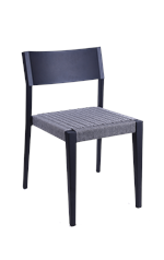Black Aluminum Chair with Terylene Fabric Seat for Outdoor Use