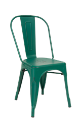 Steel Chair in Antique Green Finish