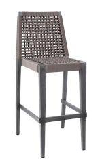 Outdoor Aluminum Barstool with Terylene Favric Seat and Back