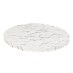 30" Round White Indoor Artificial Granite Table Top