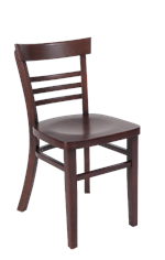 Beechwood Chair in Walnut Finish with Veneer Seat
