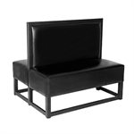 42"H Plain Back Double Metal Booth, Vinyl Padded Seat & Back