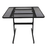 Outdoor Metal Folding Table in Black, 36"x36"