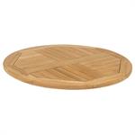 Round Teak Wood Table Top in Natural Finish